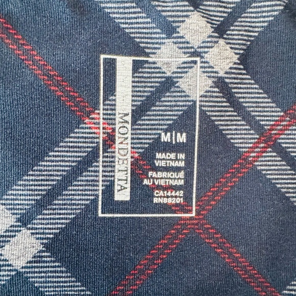 Plaid Leggings in Blue and Gray - Picture 2 of 2